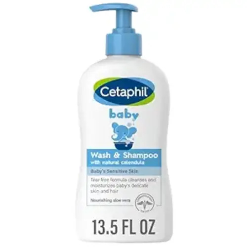 Cetaphil Baby Wash & Shampoo with Organic Calendula, Tear Free, Paraben, Colorant and Mineral Oil Free, 13.5 Fl. Oz