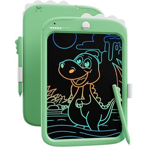 TEKFUN Toddler Boy Toys, LCD Writing Tablet for Kids, Doodle Board Dinosaur Toys, Travel Essentials Toys for 3 4 5 6 Year Old Boys Girls, Easter Birthday Christmas Gifts (10inch Green)