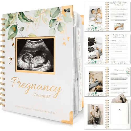 Pregnancy Journal for First Time Moms Gifts - 90 Pages Hardcover Pregnancy Memory Book, Beautiful & Cute Baby Book Keepsake, Ultrasound Baby Scrapbook, Mom To Be Gift (Alpine)