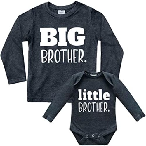 Big Brother Little Brother Shirts Matching Outfits Sibling Gifts Baby Set