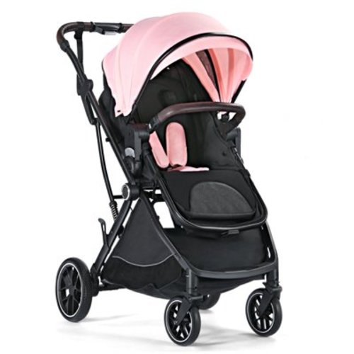 AILEEKISS Baby Stroller, 3 in 1 Stroller for Newborn, Folding Infant Pushchair, 22LB, Pink