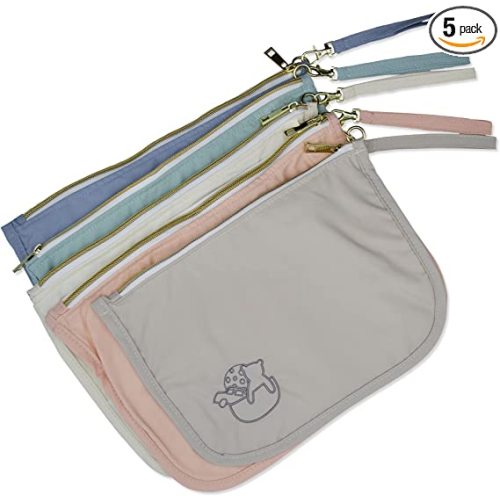 Mother Load - Diaper Bag Organizing Pouches, Small Organizing Bags, 5-Piece Set of Embroidered Diaper Bag Pouches, Vintage Pastels