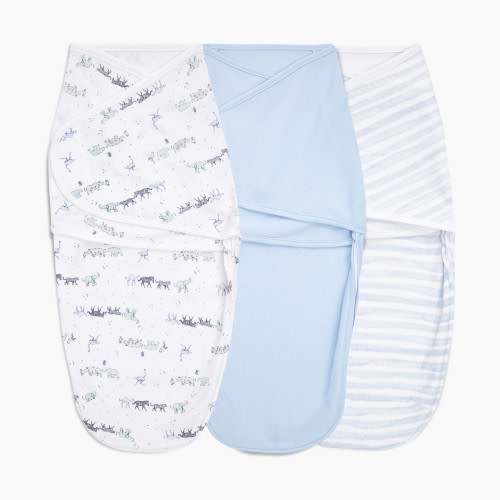 Aden + Anais Essentials Cotton Wrap Swaddles (3 Pack) - Rising Star, 0-3 Months, 3