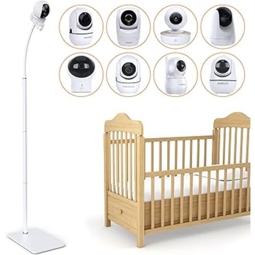 KIMILAR Baby Monitor Mount, Baby Monitor Floor Stand Compatible with Infant Optics DXR-8 Pro,Nanit Pro,HelloBaby,Єufy,Vava,Vtech,ANMEATE Baby monitor Camera, Adjustable Height Baby Monitor Holder