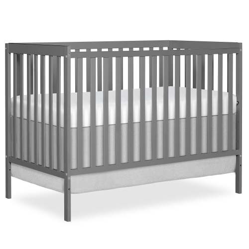 Dream On Me Synergy 5-in-1 Convertible Crib, Steel Grey, JPMA & Greenguard Certified