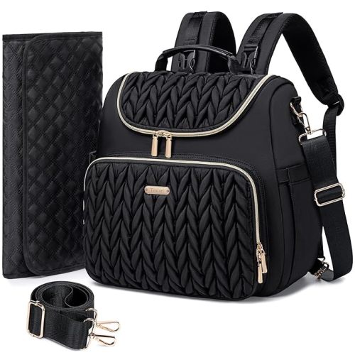 Tealari 4 in 1 Convertible Diaper Bag Backpack,Waterproof Baby Diaper Bag with Changing Pad,Converts into Baby Tote Bag,Diaper Backpack,Stroller Bag and Crossbody Diaper Bag