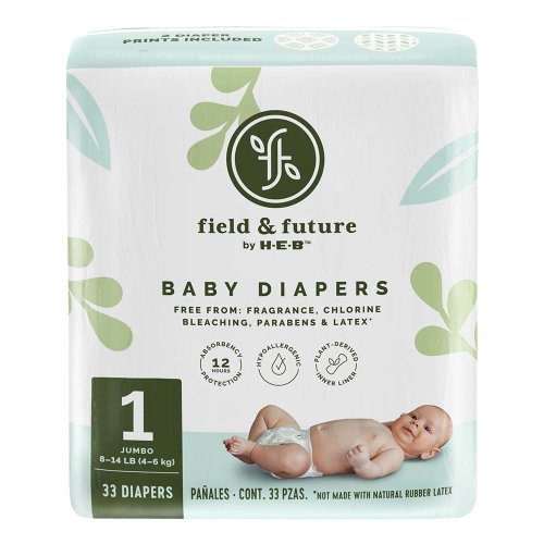 Field & Future by H-E-B Jumbo Pack Baby Diapers - Size 1