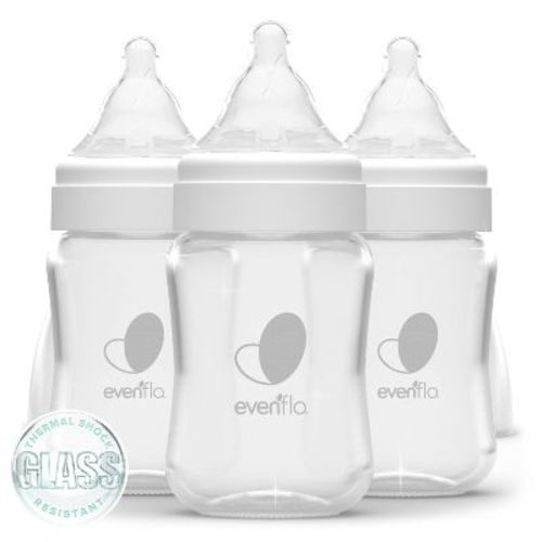 Evenflo 3pk Balance Wide-Neck Anti-Colic Baby Bottles Glass - 6oz