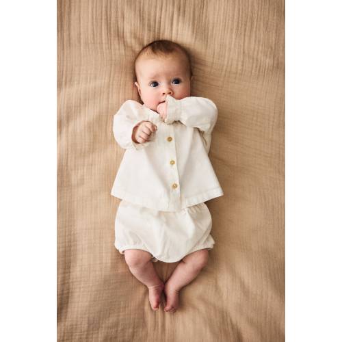 2-PIECE EMBROIDERED-DETAIL COTTON SET