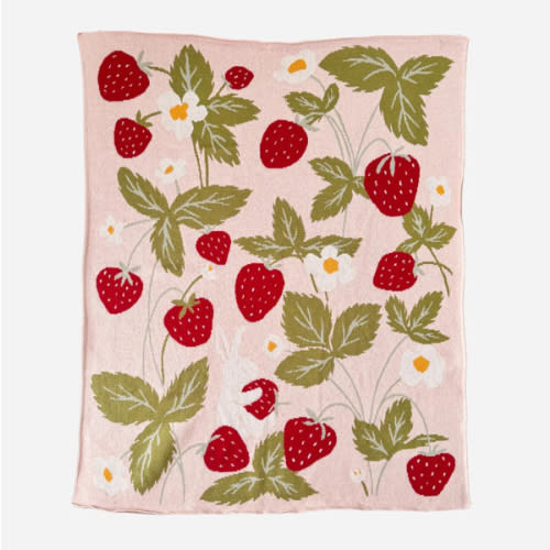 Organic Cotton Strawberry Blanket