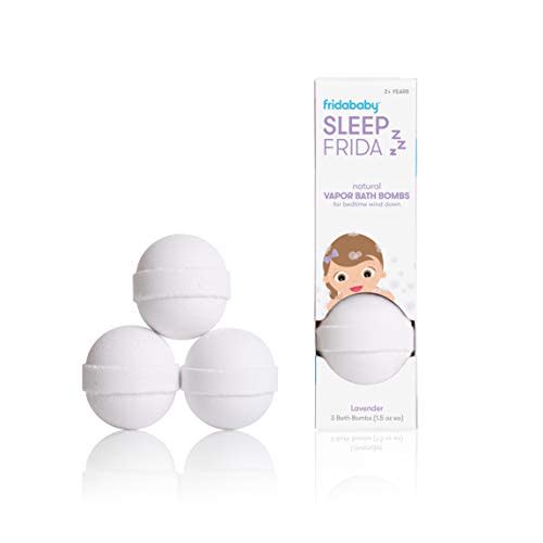 Frida Baby Natural Sleep Bath Bombs, Lavender Essential Oil Bath Bombs for Bedtime, Relaxing & Calming Shower Bombs with Aromatherapy Oil for Better Sleep - 3 Count (Pack of 1) - Sleepy Bath Bombs 3ct