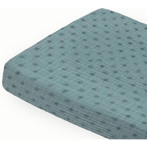 Little Unicorn Changing Pad Cover | 100% Cotton Muslin | Super Soft | Baby Diaper Changing | Machine Washable | 16” x 32” (WallFlower)