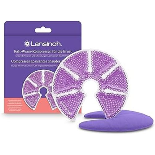 Lansinoh Therapearl 3-in-1 Breast Therapy Breast Pads Hot & Cold 2 pack - Breast Feeding Essentials Reusable Gel Cooling Pads - Postpartum Essentials Breastfeeding Compress Hospital Bag Mum Essentials