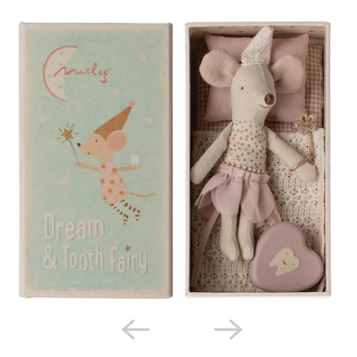 Tooth Fairy Mouse, Little Sister in Match Box - Maileg USA