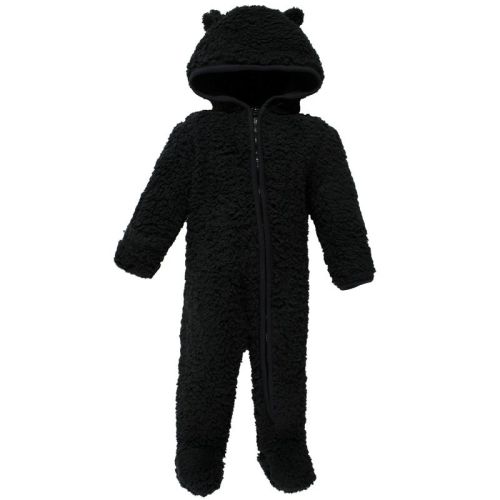 Hudson Baby Faux Shearling Bunting 1pk, Black, 6-9 Months