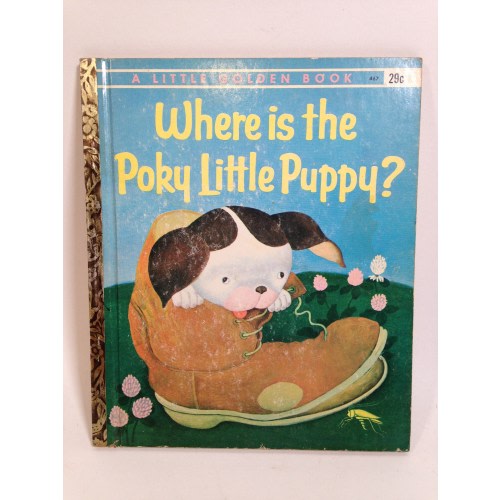 Vintage Little Golden Book: Where is the Poky Little Puppy? 1962