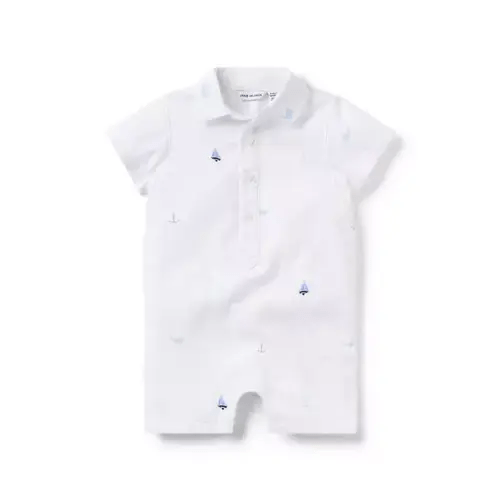 Baby Nautical Collared Romper
