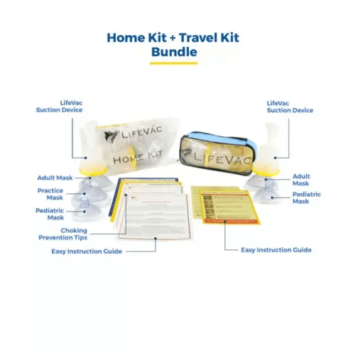 LifeVac Home and Travel Kit Bundle - Toddler and Adult Choking First Aid Device