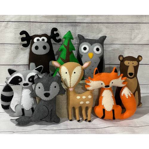 woodland animals, woodland nursery, baby gift, outdoor nursery, woodland baby shower, photo props, fox, bear, deer, raccoon, forest animals