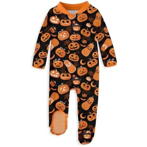 UNIFACO Baby Girls Boys Footed Pajamas One-Piece Sleeper Snug Fit Sleep and Play Zip Front Footie Romper 0-12 Month