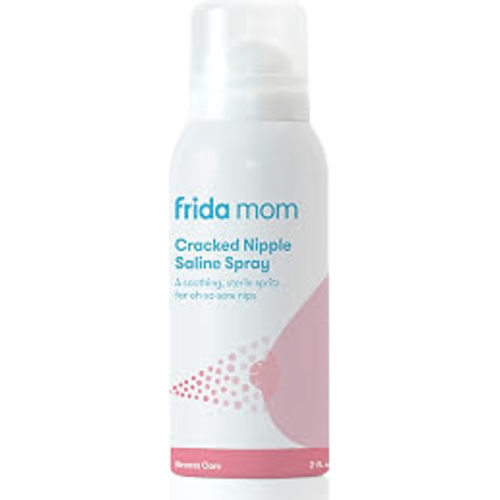 Amazon.com: Frida Mom Saline Spray for Cracked Nipples, Spray to Heal Sore, 2 fl oz | Breastfeeding Essential for New Moms, Gentle for Baby and Mom, Heals Sore, Cracked Nipples