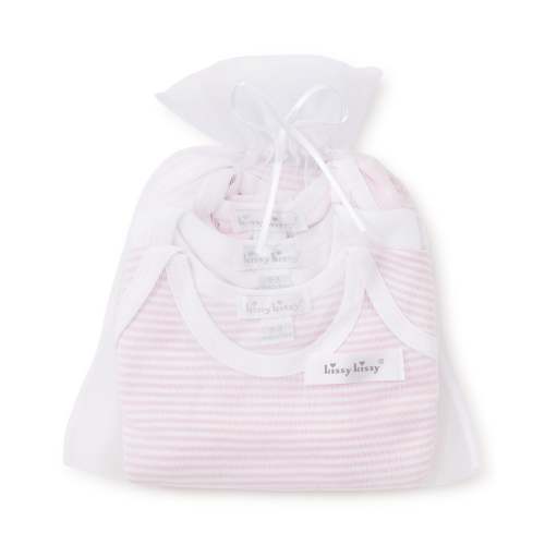Simple Stripes Pink 3 Pack Bodysuit Set