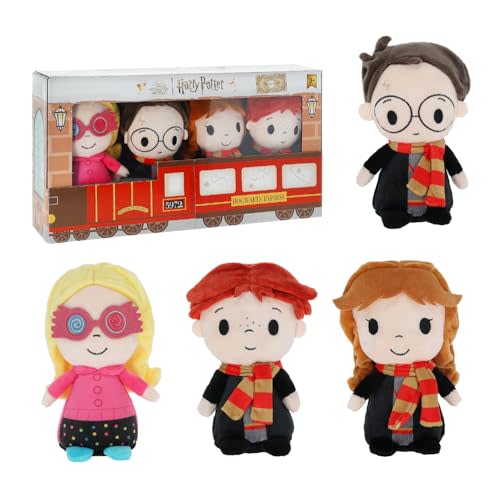 KIDS PREFERRED Harry Potter Toys - Ron Weasley, Hermione Granger, Luna Lovegood Plush Set, Hogwarts Stuffed Animal Collection