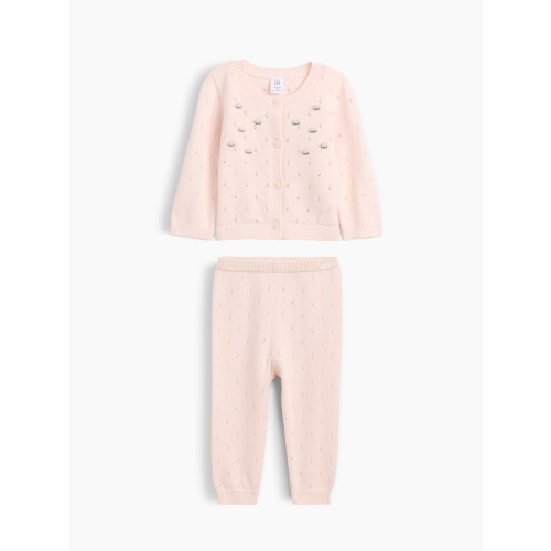 Baby Embroidered Pointelle Sweater Set