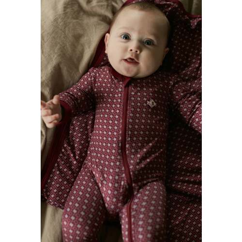 Baby Zip Up - Texas - Maroon & Grey – BURLEBO