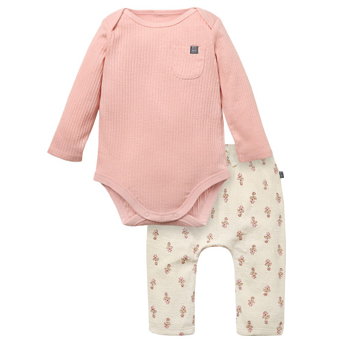 Modern Moments by Gerber Baby Neutral Organic Bodysuit and Jogger Outfit Set, 2-Piece, Sizes 0/3 Months - 24 Months