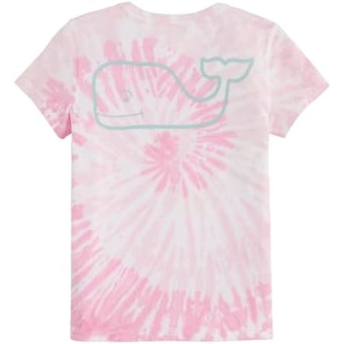 vineyard vines Girls' Vintage Whale Outline Swirl Tie Dye Short-Sleeve Tee