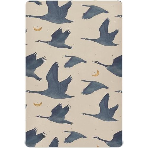 Fitted Crib Sheets for Baby Boys or Girls Soft Breathable Baby Play Yard Sheet for Standard Size Crib Mattress 39x27in A Flock of Geese