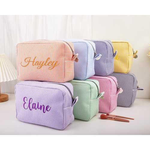 Monogrammed Toiletry Bag, Makeup Bag, Bridesmaid Gifts, Custom Travel Makeup Bag, Large Capacity Storage Bag, Wedding Party Gifts