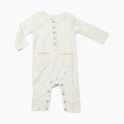 Pehr Henley Patch Pocket Romper - Celestial, 0-3 M