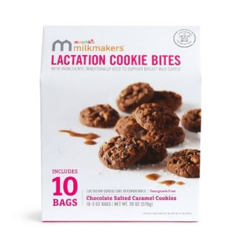 Munchkin Milkmakers Lactation Cookie Bites - Chocolate Salted Caramel - 20oz/10ct