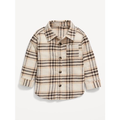 Long-Sleeve Plaid Pocket Shirt for Baby 12-18 Months
