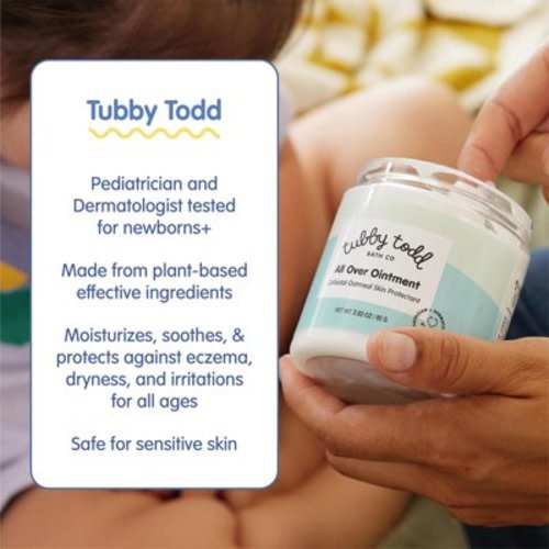 Tubby Todd Eczema Relief Cream – All Over Ointment for Dry & Sensitive Skin, 2.82 oz, Colloidal Oatmeal Formula