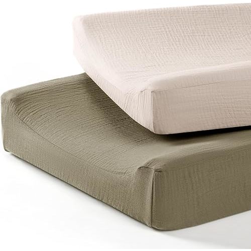 lulumoon Baby Changing Pad Cover: Muslin Diaper Changing Table Pad Cover - Changing Pad Sheets for Girls Boys