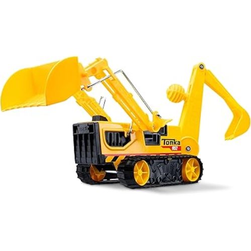 Tonka Steel Classics Trencher - Made with Steel & Sturdy Plastic, Yellow Toy Construction Truck, Boys and Girls, Kids, Toddlers, Ages 3+