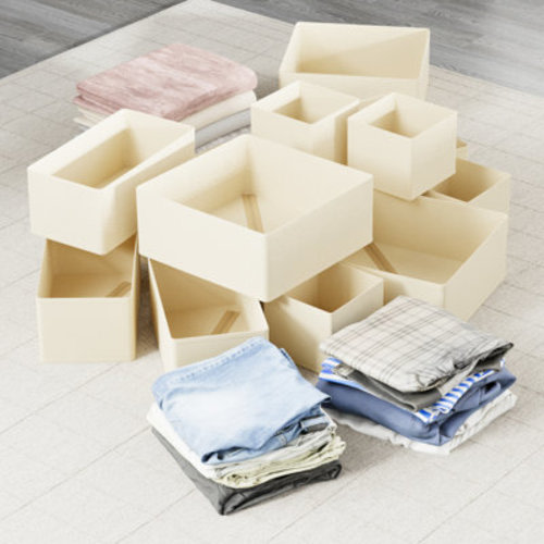 SpaceAid 12-pack Drawer Organizer Bins For Clothes – Closet Storage Dividers For Dresser Drawers, Underwear, Socks, And Clothing | Wayfair