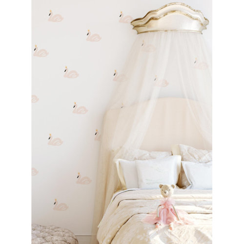 Gemma Violet Swan Lake Wall Decal | Wayfair
