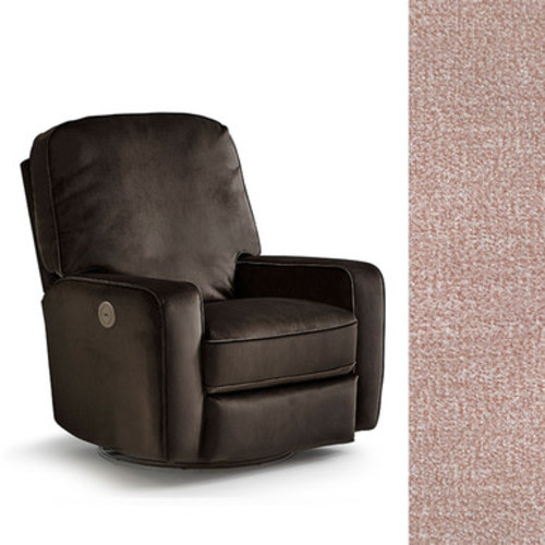 Best Chairs Bilana Power Swivel Glider Recliner in Rose - Bambi Baby Store
