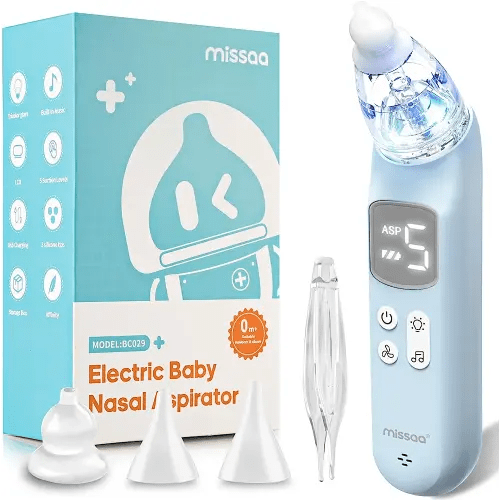 Grownsy Bc023 Baby Nasal Aspirator Nose Sucker Nose Cleaner Rechargeable, White, Size: Bar Shape