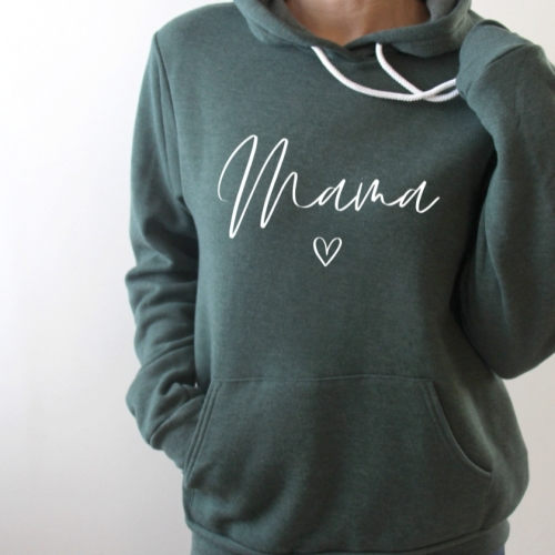 Mama Heart Sponge Fleece Hoodie Sweatshirt, Mom hoodie, mommy shirt hoodie, Mother's day, Mom sweatshirt, going home outfit, Mom sweatshirt