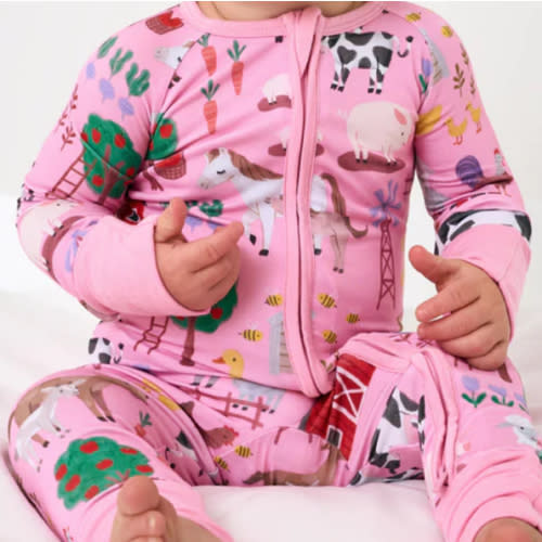 Pink Farm Fam Zippy | Little Sleepies