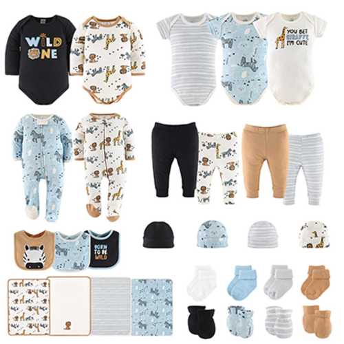 Safari Explorer Baby Layette Clothing Gift Set, 30 Piece