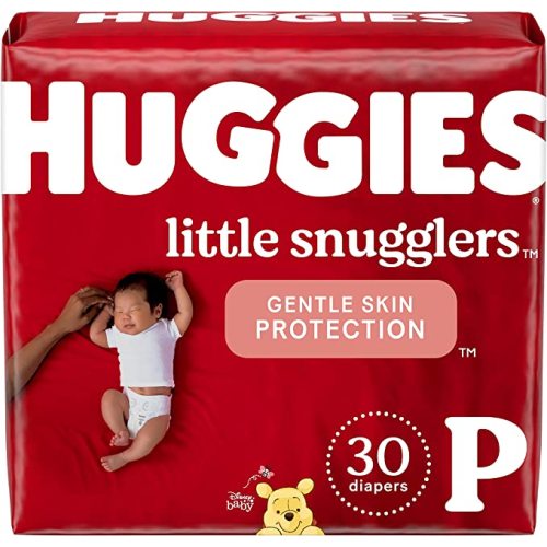 HUGGIES Little Snugglers Baby Diapers, Size Preemie