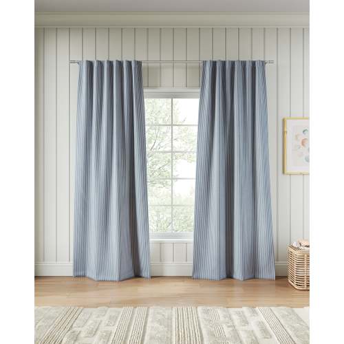 Herringbone Stripe Blackout Curtain | Nestig
