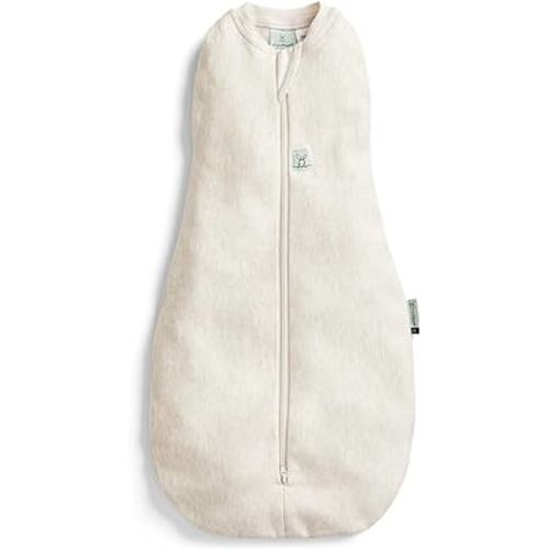 ergoPouch 0.2 tog Baby Sleep Sack 0-3 Months - Baby Sleeping Sack for Warm & Cozy Nights - Cocoon Swaddle Sack Baby Keeps Calm & Relaxed (Oatmeal Marle)