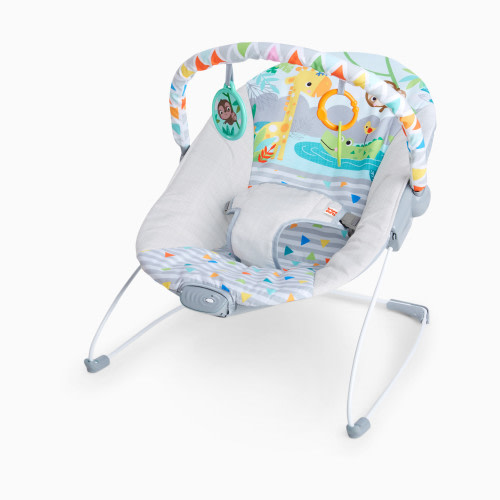 Bright Starts Safari Fun Vibrating Bouncer with Toy Bar